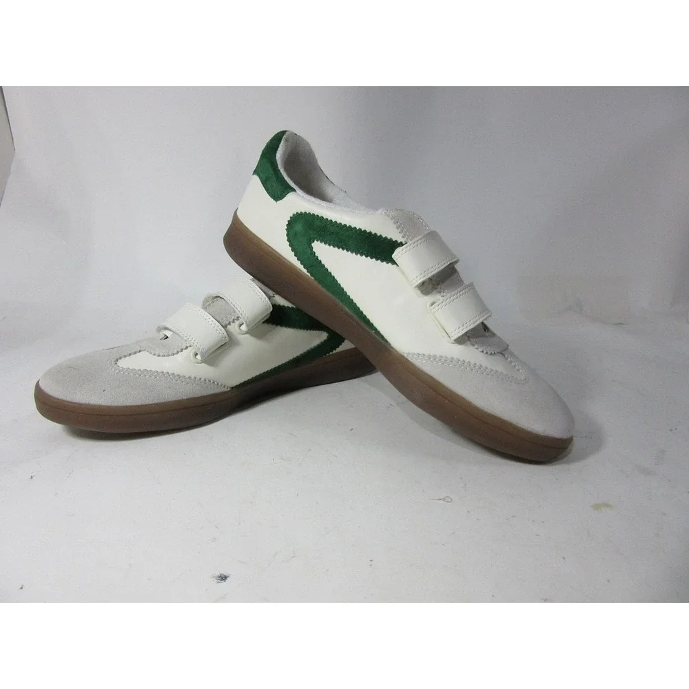 Sam Edelman Shoes Womens US 8.5 M White Green Talia Adjustable Strap Sneakers
